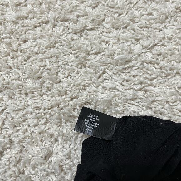 Lane Bryant 14/16 Black Mesh Sheer Velvet Burnout Leopard Print Mock Neck Top - Picture 5 of 7